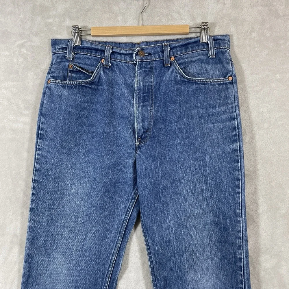 Vtg Levis 517 Jeans Mens (fit 34x36) Bootcut Orange Tab Made in USA 80s Cowboy